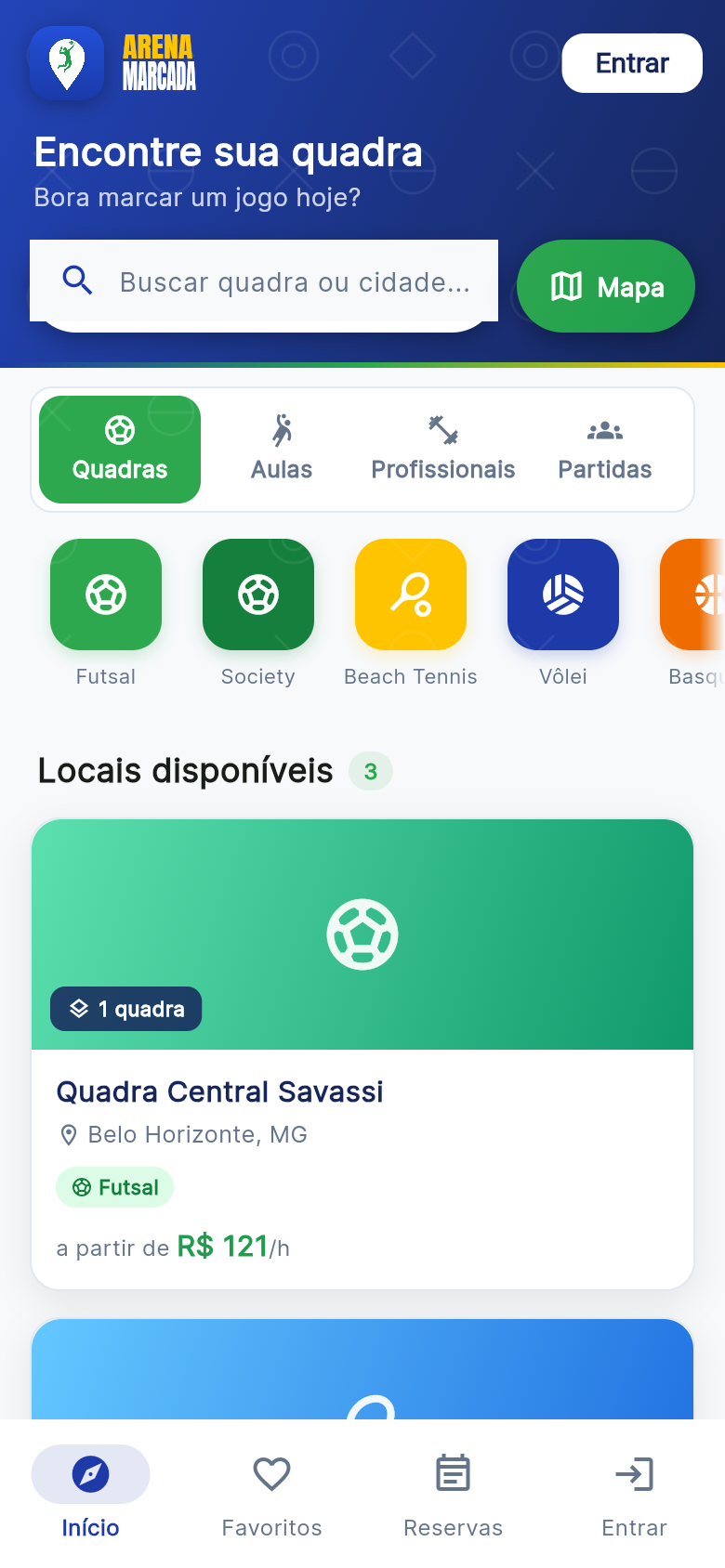 App do Arena Marcada