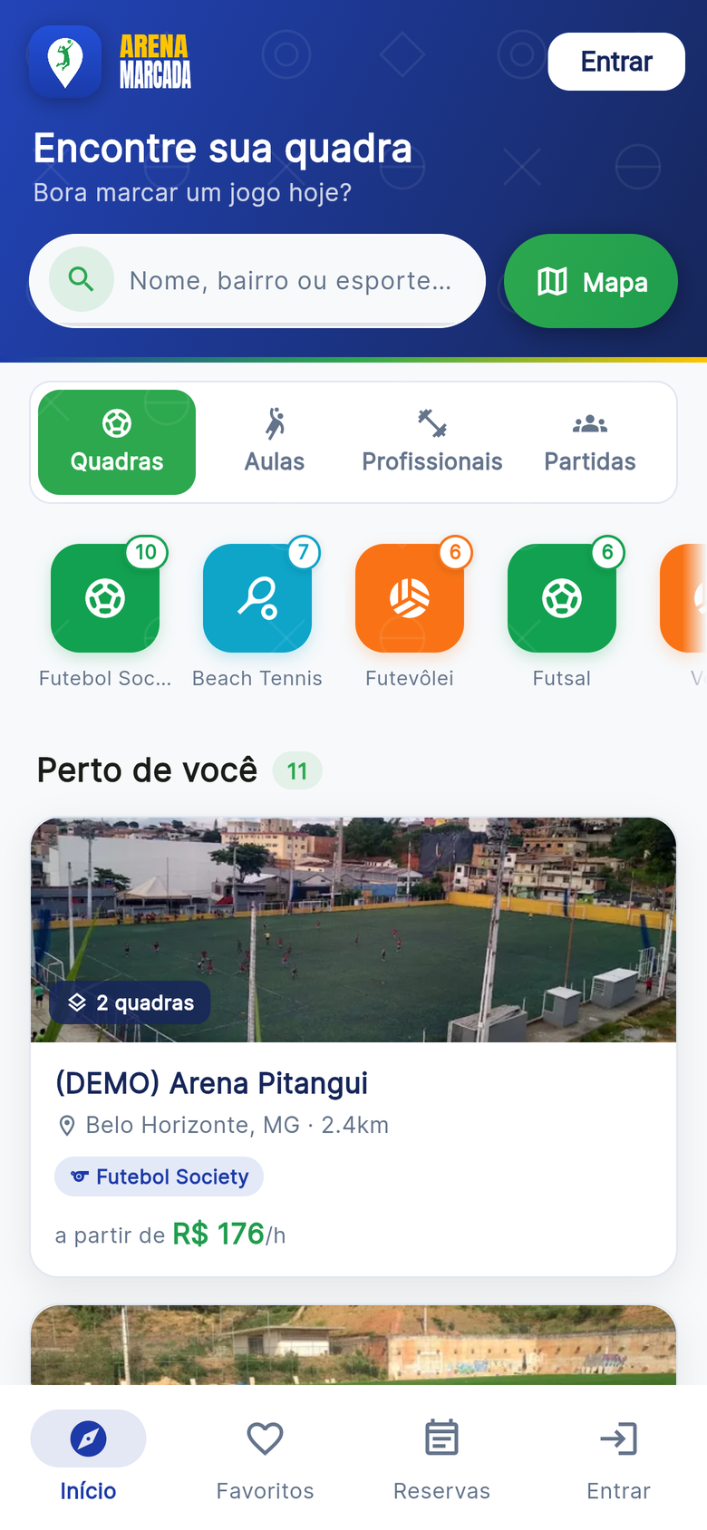 App do Arena Marcada