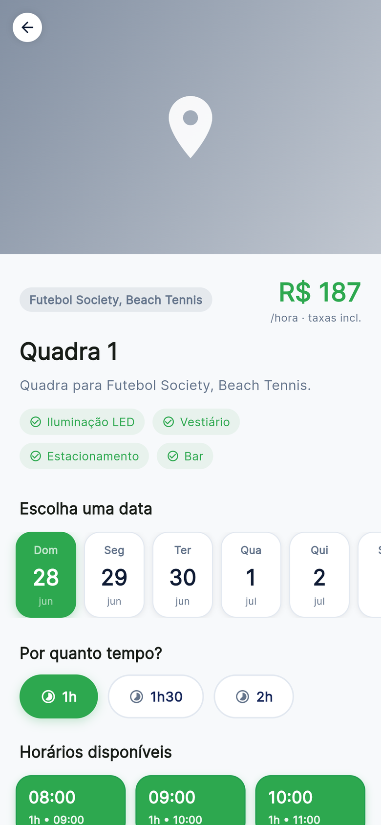 Reserva de horário